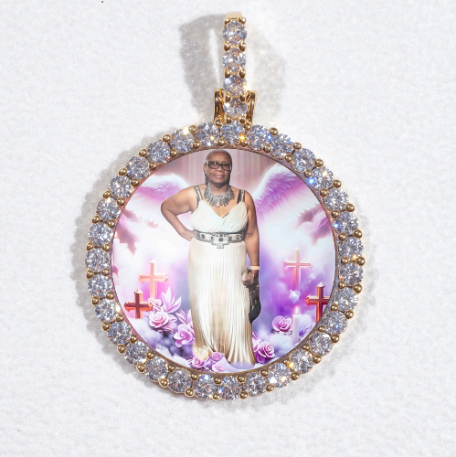 3D CIRCLE CUSTOM PICTURE PENDANT SMALL SIZE