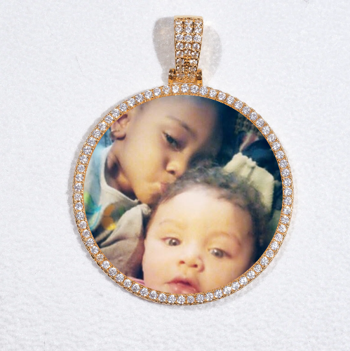 MEDIUM 3D CIRCLE CUSTOM PICTURE PENDANT