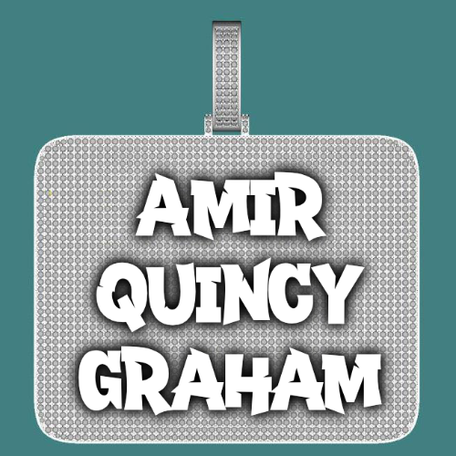 CUSTOM LETTER NECKLACE 3D BIG SQUARE