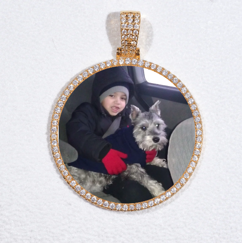 MEDIUM 3D CIRCLE CUSTOM PICTURE PENDANT