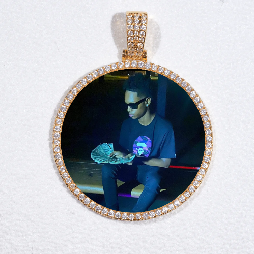 MEDIUM 3D CIRCLE CUSTOM PICTURE PENDANT