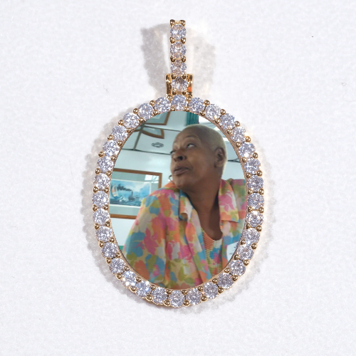 3D Oval Custom Picture Pendant