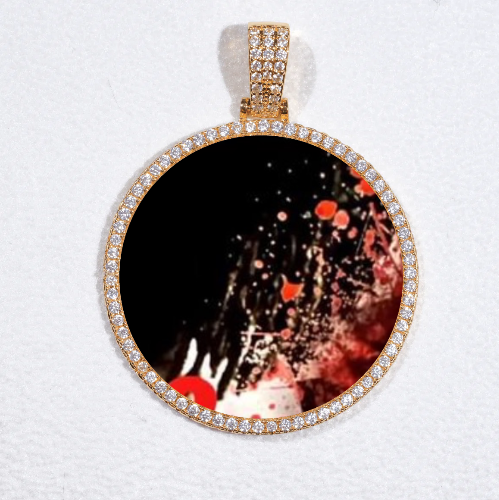 MEDIUM 3D CIRCLE CUSTOM PICTURE PENDANT