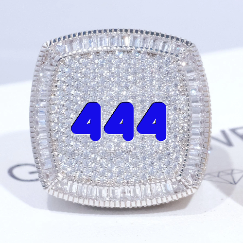 CUSTOM LETTER 3D ICED RING