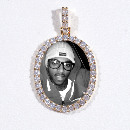 3D Oval Custom Picture Pendant