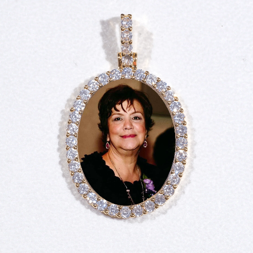 3D Oval Custom Picture Pendant