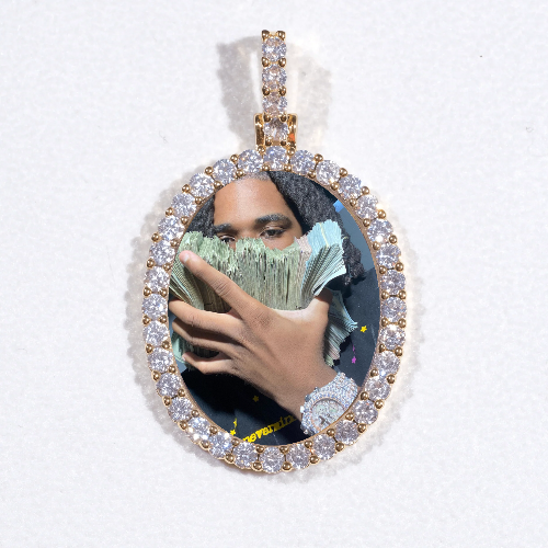 3D Oval Custom Picture Pendant