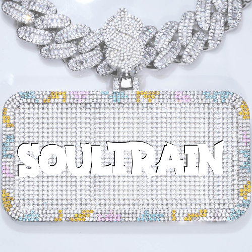 CUSTOM LETTER NECKLACE 3D COLORFUL SQUARE