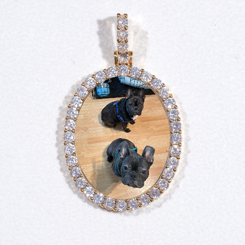 3D Oval Custom Picture Pendant