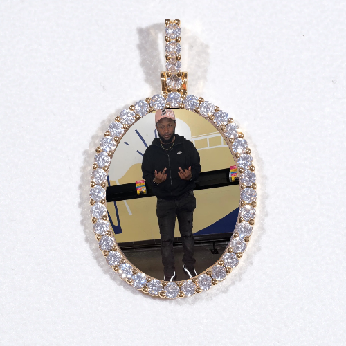 3D Oval Custom Picture Pendant