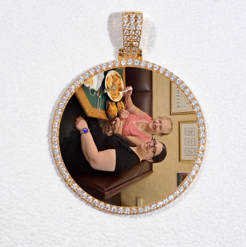 MEDIUM 3D CIRCLE CUSTOM PICTURE PENDANT