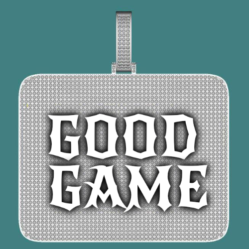 CUSTOM LETTER NECKLACE 3D BIG SQUARE