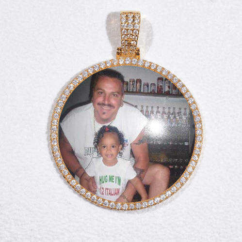 MEDIUM 3D CIRCLE CUSTOM PICTURE PENDANT