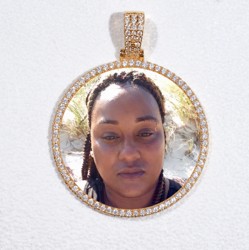 MEDIUM 3D CIRCLE CUSTOM PICTURE PENDANT