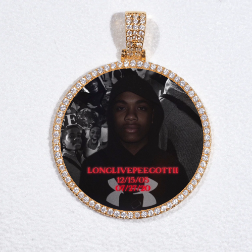 MEDIUM 3D CIRCLE CUSTOM PICTURE PENDANT