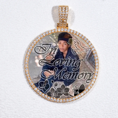 MEDIUM 3D CIRCLE CUSTOM PICTURE PENDANT