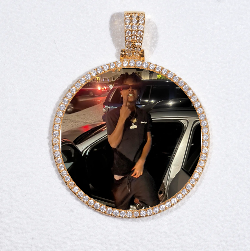 MEDIUM 3D CIRCLE CUSTOM PICTURE PENDANT