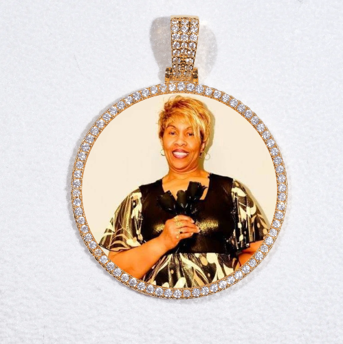MEDIUM 3D CIRCLE CUSTOM PICTURE PENDANT