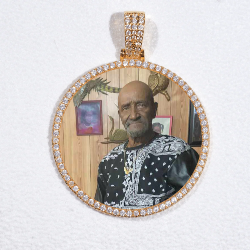 MEDIUM 3D CIRCLE CUSTOM PICTURE PENDANT