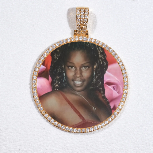 MEDIUM 3D CIRCLE CUSTOM PICTURE PENDANT