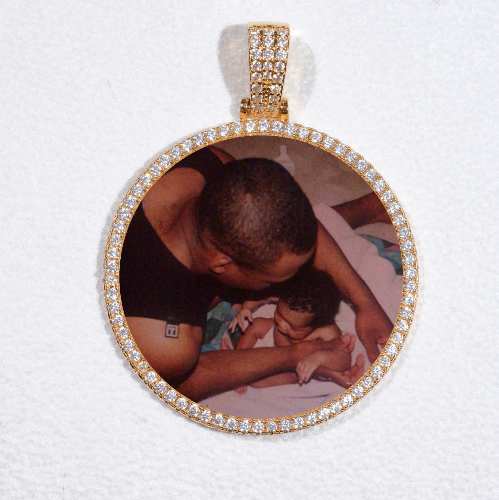 MEDIUM 3D CIRCLE CUSTOM PICTURE PENDANT
