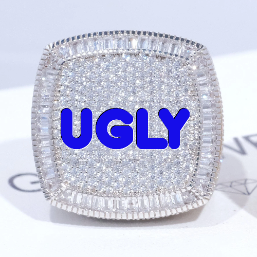 CUSTOM LETTER 3D ICED RING