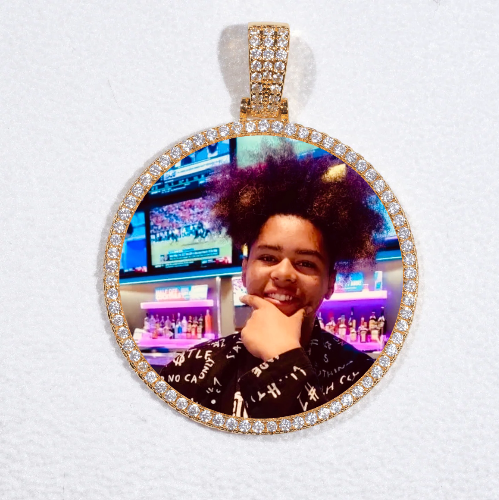 MEDIUM 3D CIRCLE CUSTOM PICTURE PENDANT