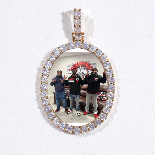 3D Oval Custom Picture Pendant