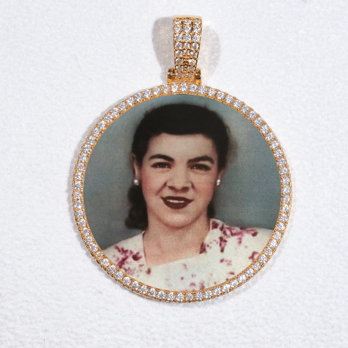 MEDIUM 3D CIRCLE CUSTOM PICTURE PENDANT