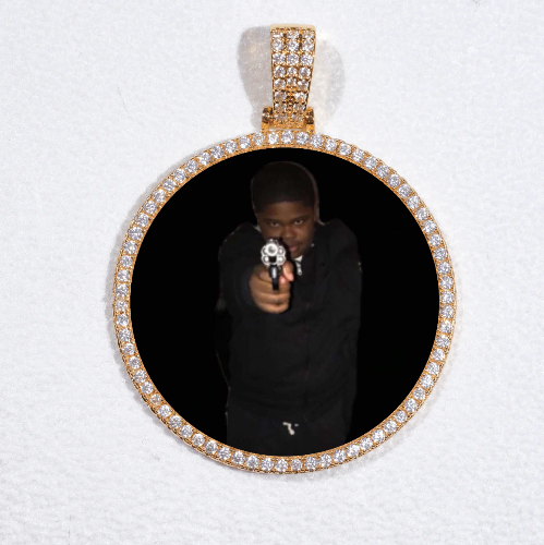 MEDIUM 3D CIRCLE CUSTOM PICTURE PENDANT