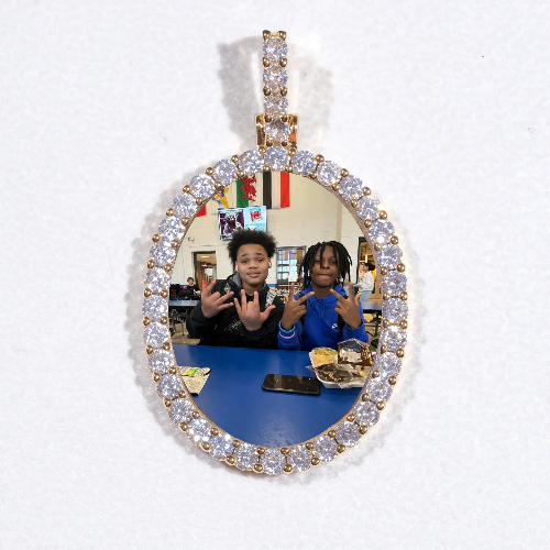 3D Oval Custom Picture Pendant