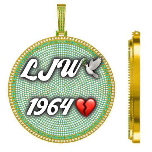 CUSTOM LETTER NECKLACE 3D BIG DISC