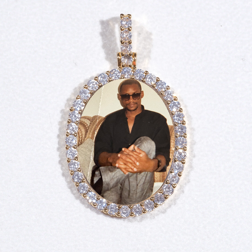 3D Oval Custom Picture Pendant
