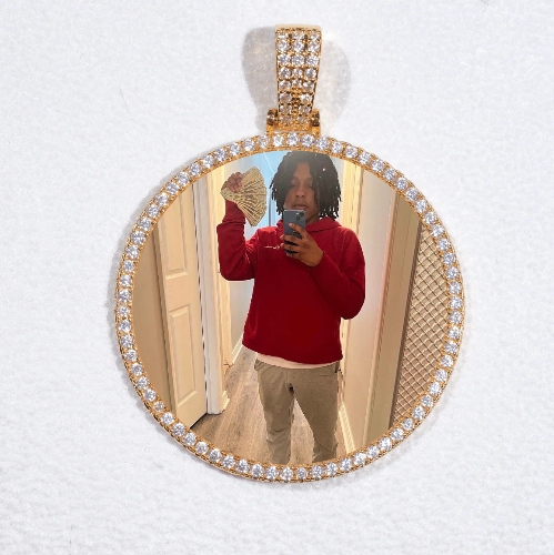 MEDIUM 3D CIRCLE CUSTOM PICTURE PENDANT