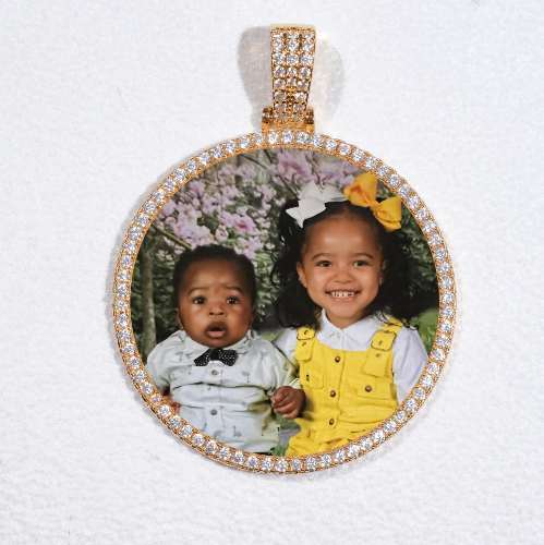 MEDIUM 3D CIRCLE CUSTOM PICTURE PENDANT