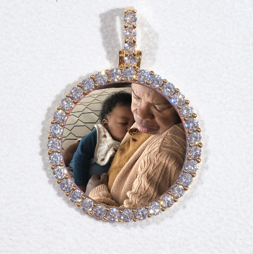 3D CIRCLE CUSTOM PICTURE PENDANT SMALL SIZE