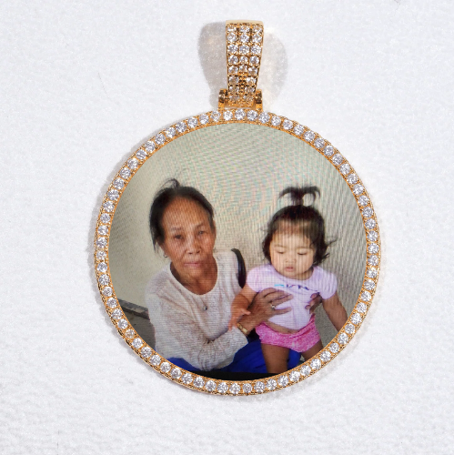MEDIUM 3D CIRCLE CUSTOM PICTURE PENDANT