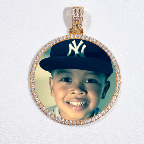 MEDIUM 3D CIRCLE CUSTOM PICTURE PENDANT