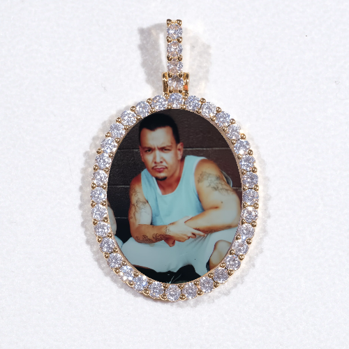 3D Oval Custom Picture Pendant