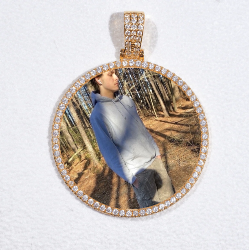 MEDIUM 3D CIRCLE CUSTOM PICTURE PENDANT