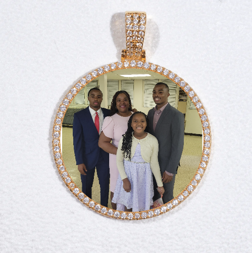 MEDIUM 3D CIRCLE CUSTOM PICTURE PENDANT