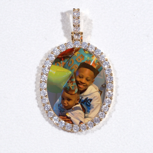3D Oval Custom Picture Pendant