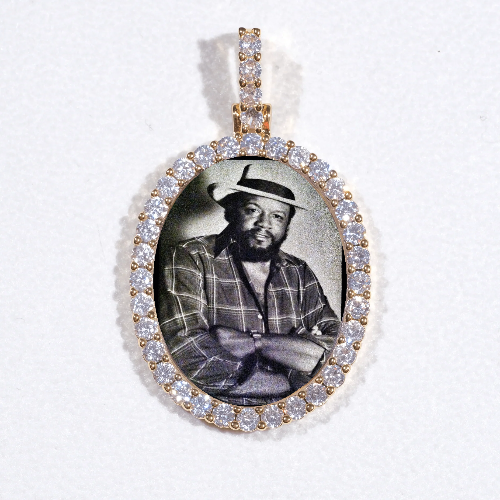 3D Oval Custom Picture Pendant