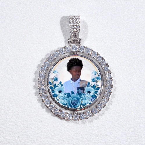 3D Spinning 2-Faced Custom Picture Pendant