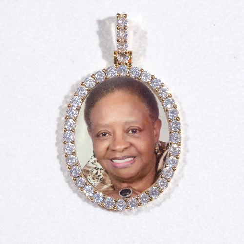 3D Oval Custom Picture Pendant