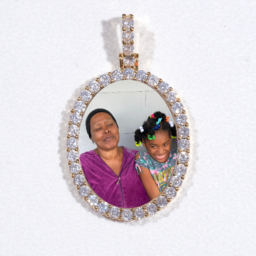 3D Oval Custom Picture Pendant