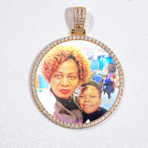 MEDIUM 3D CIRCLE CUSTOM PICTURE PENDANT