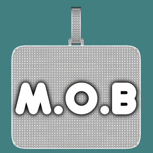 CUSTOM LETTER NECKLACE 3D BIG SQUARE
