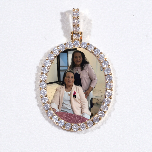 3D Oval Custom Picture Pendant