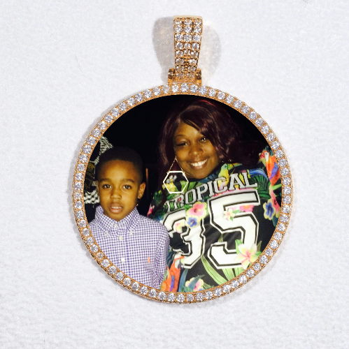 MEDIUM 3D CIRCLE CUSTOM PICTURE PENDANT